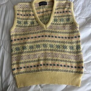 Vintage 100% Cotton Lands end sweater vest